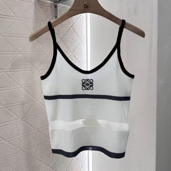 Loewe White Knit Tank Top - Picture 1 of 7